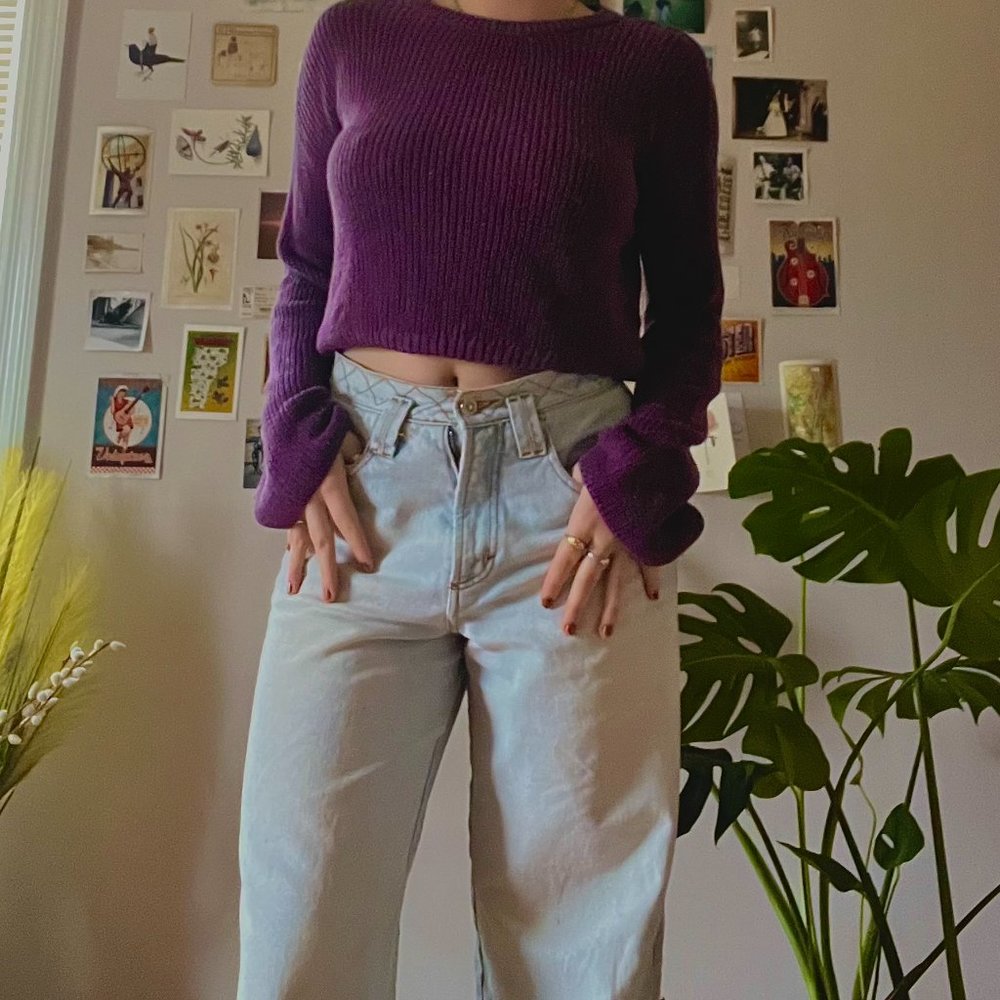 🍇Garage Purple Knit Sweater🍇